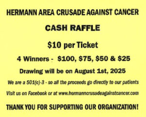 Crusade Against Cancer Cash Raffle