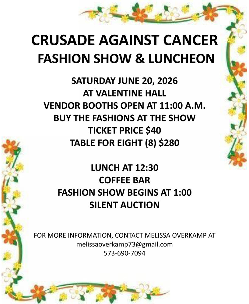 2026 Fashion Show Flyer Hermann, MO